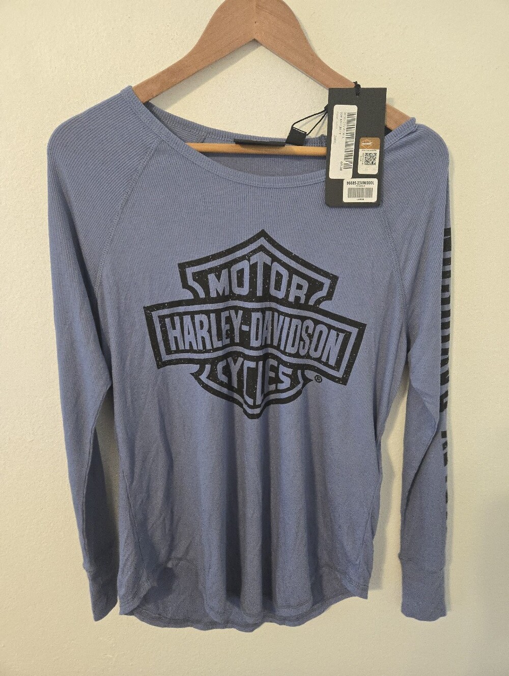 NWT Harley Davidson Bar & Shield Shirt Womens Large Rib Knit Top